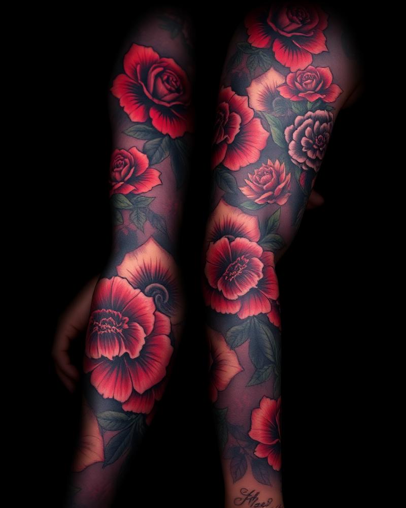 Red Bloom Sleeve